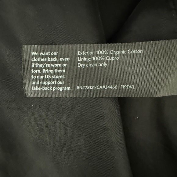 EILEEN FISHER ORGANIC COTTON WIDE CORDUROY COAT SNAP FRONT LINED POCKETS BLK PS - Picture 10 of 11